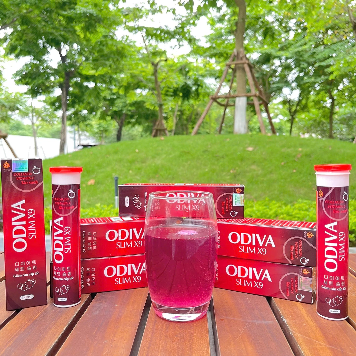 ODIVA SLIM X9 KOREA weight loss effervescent tablets + Supports weight loss, reduces cholesterol.